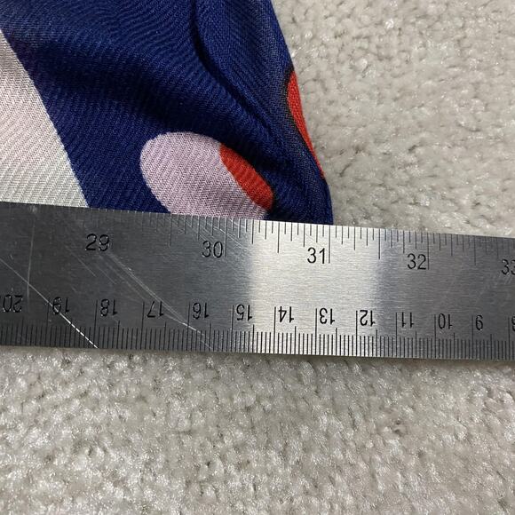 Kate Spade Scarf Womens Navy Red Dot Modal Cashmere Fringe Wrap Pashmina - Picture 6 of 6